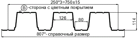 Фото: Профнастил Н114 х 750 - B (ПЭ-01-9003-0.8) в Нахабино