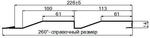 Фото: Сайдинг МП СК-14х226 (ПЭ-01-RR32-0.45) в Нахабино