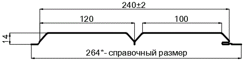 Фото: Сайдинг Lбрус-15х240 (Steelmatt-20-8017-0.4±0.08мм) в Нахабино