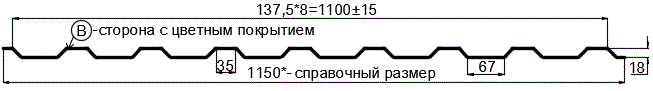 Фото: Профнастил МП20 х 1100 - B (PURETAN-20-8017-0.5) в Нахабино