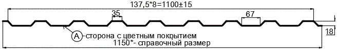 Фото: Профнастил МП20 х 1100 - A (ПЭ-01-3005-0.4±0.08мм) в Нахабино