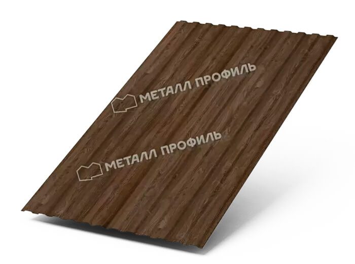 Фото: Профнастил МП10 х 1100 - B (ECOSTEEL_MA_Д-01-МореныйДуб-0.5) в Нахабино