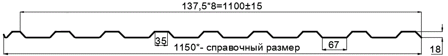 Фото: Профнастил оцинкованный МП20 х 1100 - R (ОЦ-01-БЦ-0.4) в Нахабино