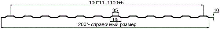 Фото: Профнастил оцинкованный МП10 х 1100 (ОЦ-01-БЦ-0.7) в Нахабино