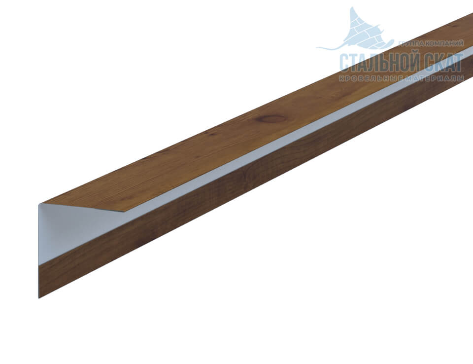 Фото: Планка угла наружного 30х30х3000 (ECOSTEEL_T-12-Дуб-0.45) в Нахабино