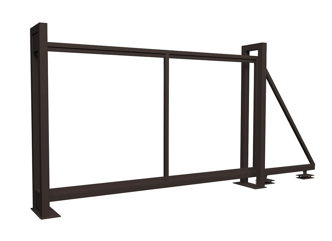 Ворота откатные Colority Zinc 2,03x3,5 RR 32