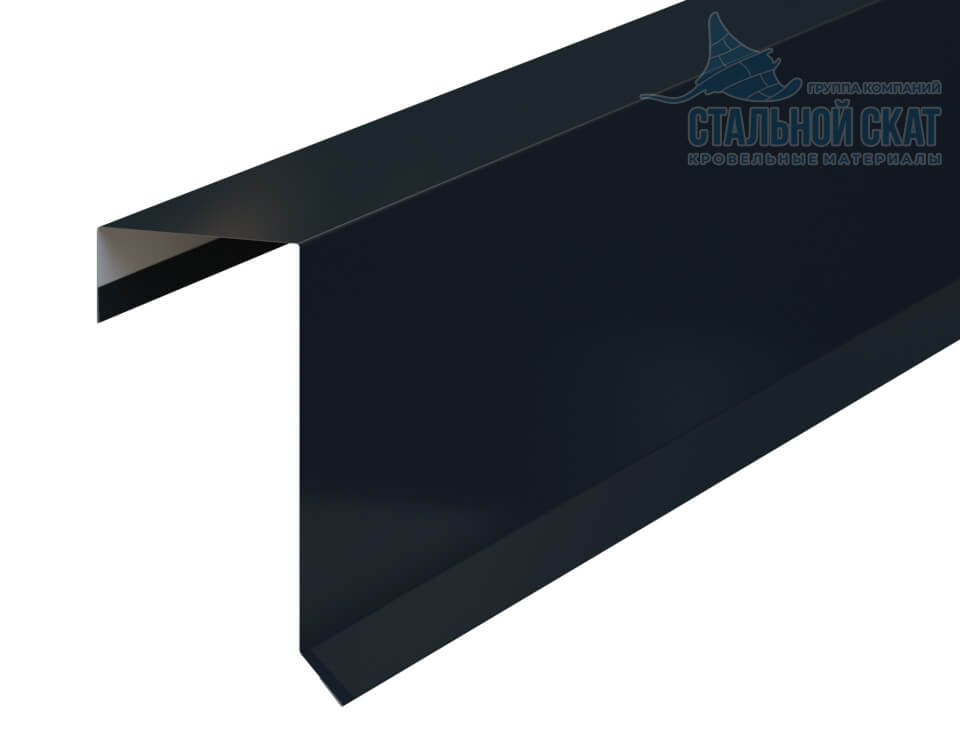 Планка торцевая кровельная FASTCLICK 65х130х2000 (VALORI-20-DarkGrey-0.5)